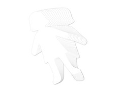 15 Count Paper People Girl Cutouts White Shapes For Crafts School Art Project