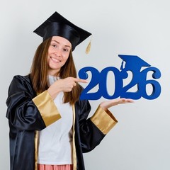 2026 Blue Graduation Decorations Wooden Centerpieces,13x7inch Double