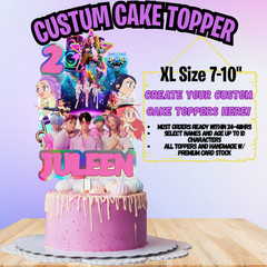 V2 KPOP ANIME FREE CUSTUM PERSOLNALIZATION CUPCAKE TOPPER PARTY demon hunters