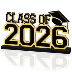 2026 Graduation Decorations, 11.8″ x 6.3″ Glitter Black x 6.3″,