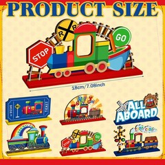 6 PCS Railroad Train Crossing Theme Centerpieces Party Decorations Birthday