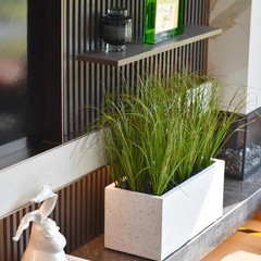 VANTREE 8PCS Artificial Plants, Shrubs Wheat Grass 18.9 inches, Green