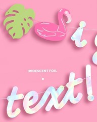 Text Banner Blue Iridescent Foil 6 Ft Party Decorations for Girls