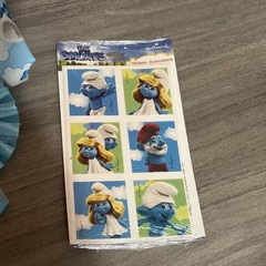 The Smurfs Birthday Party Bundle Items Party Supplies with pins, stickers, more