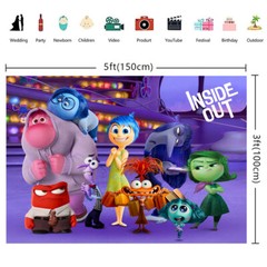 Inside Out Party Supplies Birthday Decoration Poster Backdrop Banner Vinyl