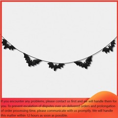 Classic Halloween Velvet Bats Garland-