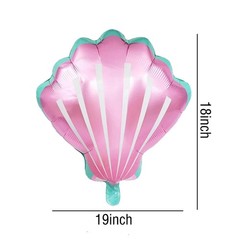 Sea Shells Balloons Multi-color Sea Shells Foil Mylar Balloon for Birthday Oc…