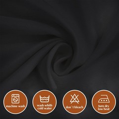 OUDIS Black Table Cloth Rectangle 60×102 Inches 6 Pack Polyester Table Cover for