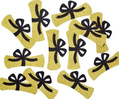 12pcs Diploma Confetti, Big Size 4 inches Graduation Centerpeices Congrats Gr…