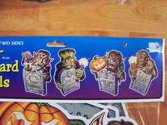 Four 16″ Halloween Decorations Vintage 1999 Beistle Graveyard Ghouls NOS