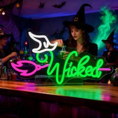 Witch Theme Party Decorations & Gift for Her – LED Neon Light for Bedroom Birthd