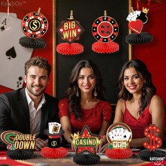 KatchOn, Big Casino Centerpieces for Tables – Pack of 12 | Casino Theme Party…
