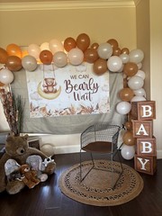 DataMoon Teddy Bear Baby Shower Party Decorations Wood Grain Boxes with Baby…