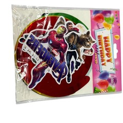 Marvel Avengers Themed 6th Birthday Party Supplies Set Banner Cake Toppers