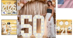 2.4FT Light Up Numbers for 50th Birthday Decor