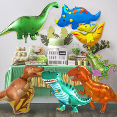 7 Pcs Dinosaur Foil Balloons Dino Birthday Decorations 46 Inch Large Mylar Heliu