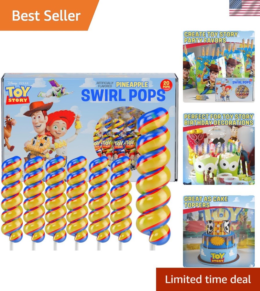 Joyful Toy Story Lollipops 20pk: Fun Pineapple Candy for Adventurous Parties