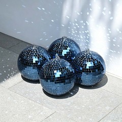 4PCS 7″ Disco Balls Decoration with Hanging Ring for DJ Club Wedding Blue