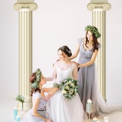 2Pcs Greek Columns Cardboard Pillars Cutouts Ancient Greek Party Decor