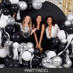 Black Balloons 128 pcs Different Sizes of 18 12 10 5 Inch Black Black-y18