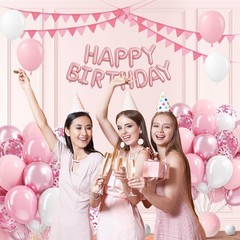 Light Pink and White Balloons, 60pcs 12inch Pearl Light Baby Pink Confetti Wh…