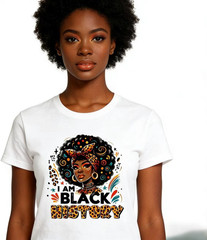 Black History Month Iron-On Transfers Stickers, 5 PCS African American February