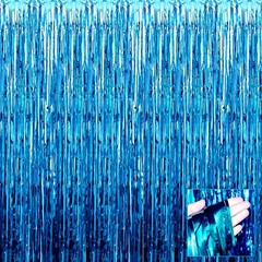 Metallic Foil Fringe Curtain Party Backdrop Decoration 4 Pack