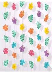 Summer Hibiscus Flower Tropical Beach Luau Theme Party String Decorations ×2
