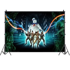 Ghostbusters Backdrop Ghost Happy Birthday Party Photo Background Banner