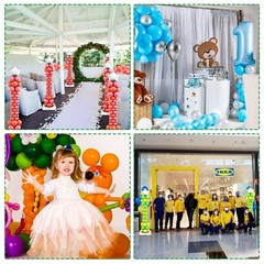 12 Sets Balloon Column Stand Kit, 6.6 ft Adjustable Balloon Tower Pillar Tele…