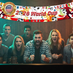 World Cup Banner for 2026 International Flags Decorations around the World Cup B