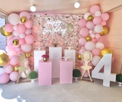 Pink and White Balloon Arch Kit, 121PCS Pink and Gold Balloon Garland Pastal …