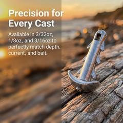 Anchor Shaped Sea Urchin Bait Sinker Anti-Slip Locking Hook Saltwater Metal Fish