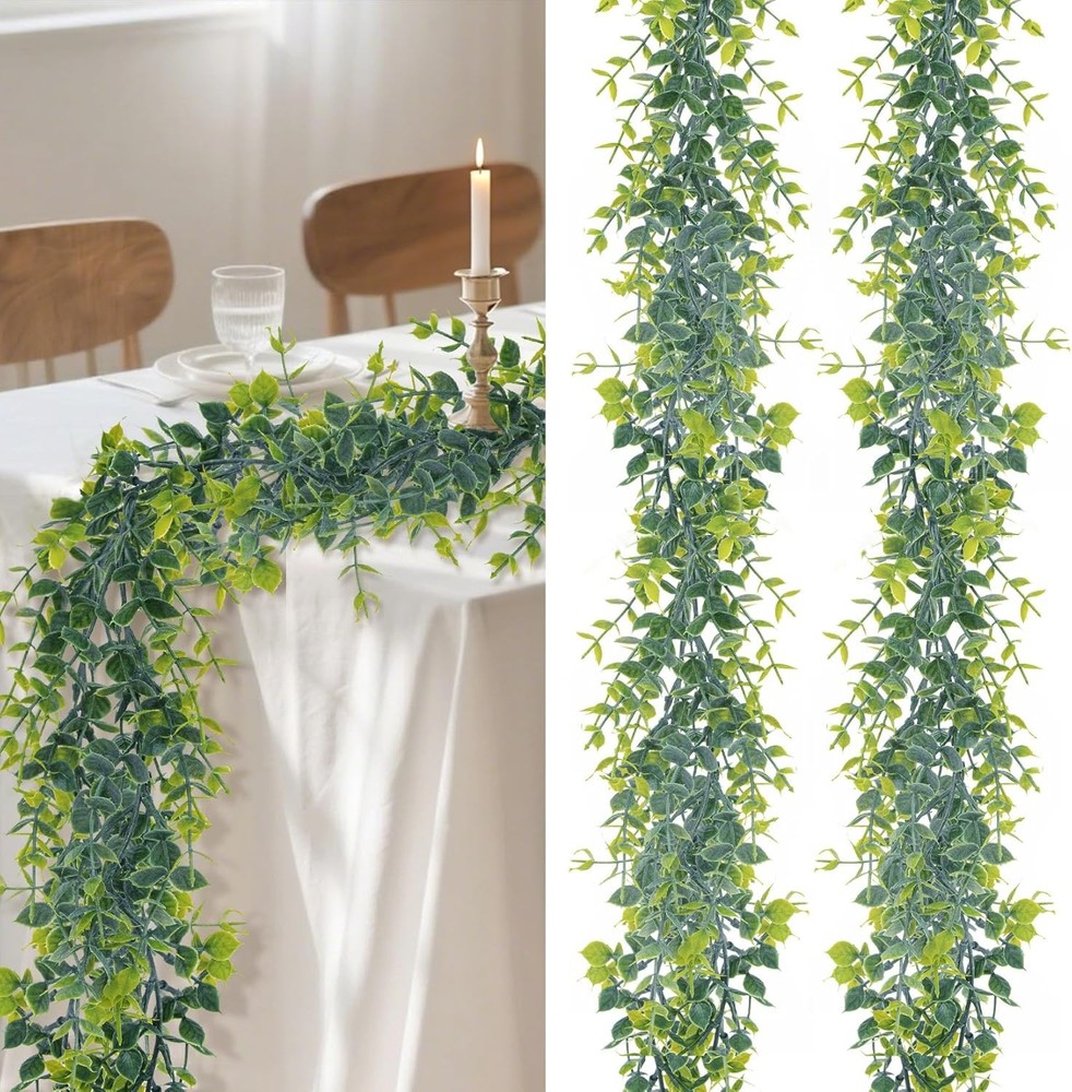 2 Pcs Eucalyptus Garland – Artificial Eucalyptus Vines Garlands Artificial