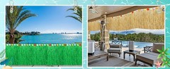 4 Pack Luau Grass Table Skirt Natural 9 Feet x 29.5 Inch Hawaiian Table Skirt