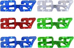 2027 Light Up Glasses LED Flashing Eyeglasses 6 Pack New Year’s Eve Party Favor