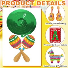 Cinco de Mayo Party Decorations Set Happy Birthday Banner Mexican Fiesta Red