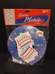 Happy Birthday Cake 24″ Spiral Paper Mobile