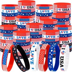 Comfortable 144PCS Patriotic Bracelets: Perfect for Memorial Day Celebrations