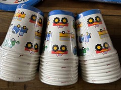 Birthday Party Partyware Trucks construction Traffic Jam Plates Cups ￼ napkins+