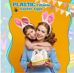 12 Pcs 6 Inch 8 Inch Jumbo Clear Easter Egg with Handles Large Transparent Ea…