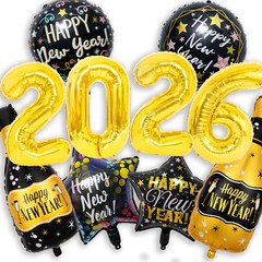 Happy New Year 2026 Balloon Kit – Complete NYE Party Supplies & Decorations