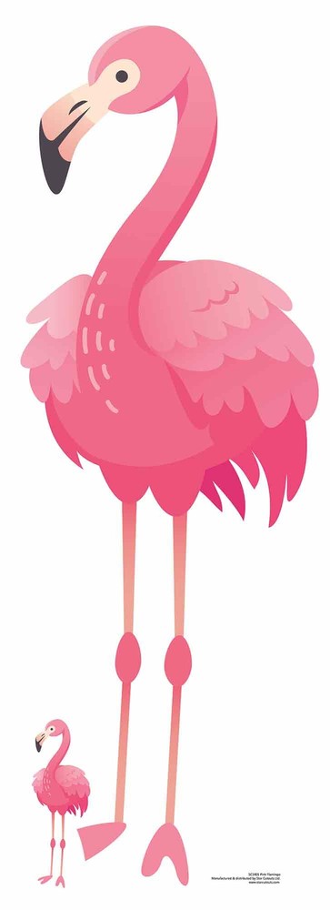 Pink Flamingo Lifesize and FREE Mini Cardboard Cutout / Standup – Wildlife theme