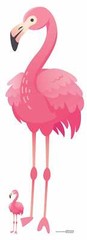 Pink Flamingo Lifesize and FREE Mini Cardboard Cutout / Standup – Wildlife theme