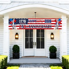 250 Anniversary USA Flag Banner – Durable 4th of July Decorations with 1776-2…