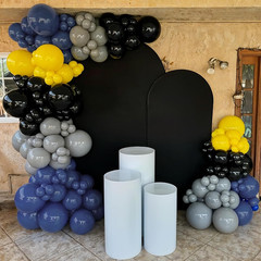 Black and Yellow Balloons, Bat Theme Balloons Hero Birthday Decorations, Yellow
