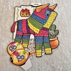 Beistle Fiesta Cutouts Cinco De Mayo Decor 27 Pcs Sombrero Fiesta Guitar Vtg ‘91