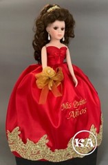 Quinceanera Doll Samantha Two tone dress – Muñeca de quinceanos en dos tonos.