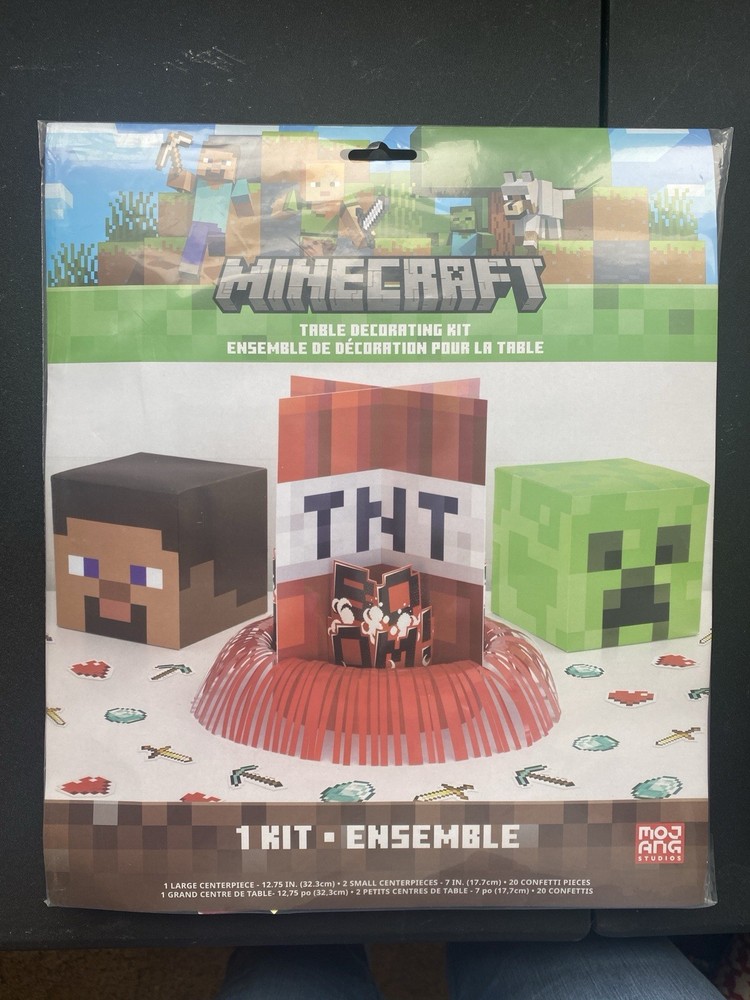 Minecraft Table Decor & Cupcake Toppers