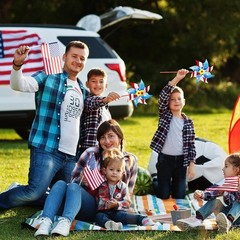 Celebrate with 50 Patriotic Blank Pinwheels – DIY Craft Kit for All Seasons